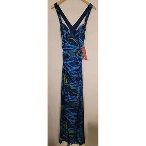 Morgan & Co Halter Bodycon Gown Dress Mermaid Prom Homecoming Formal‎ Colorful